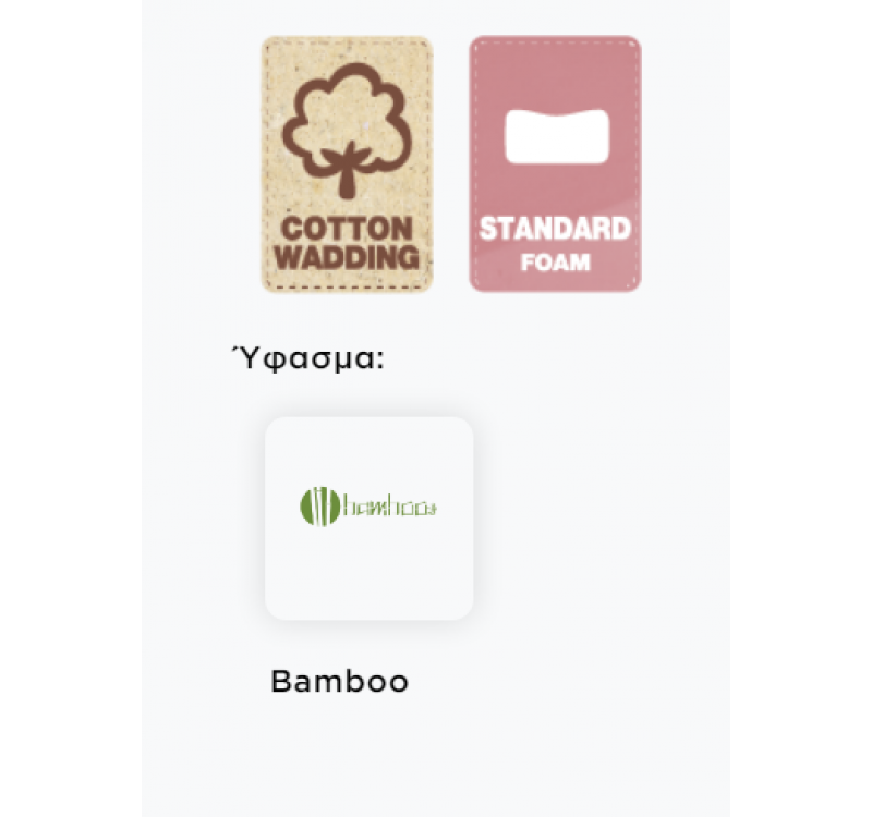 681 Comfort Bamboo Cotton Foam Baby βρεφικό στρώμα