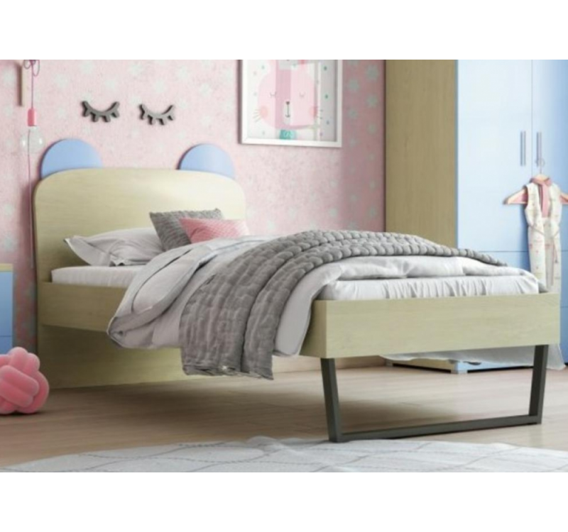 Κρεβάτι παιδικό Κορώνα Δρυς-σιέλ