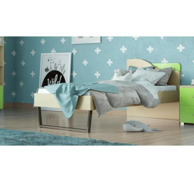 Κρεβάτι παιδικό Τόξο δρυς-λαχανί