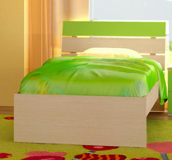 Κρεβάτι παιδικό Νότα δρυς-λαχανί