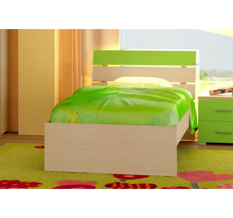 Κρεβάτι παιδικό Νότα δρυς-λαχανί