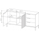 Μπουφές Rave με συρτάρια Μπεζ+φυσικό Viking 153x82x40cm