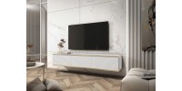 Κρεμαστό έπιπλο τηλεόρασης ORO_MDF Λευκό 175x30x32cm