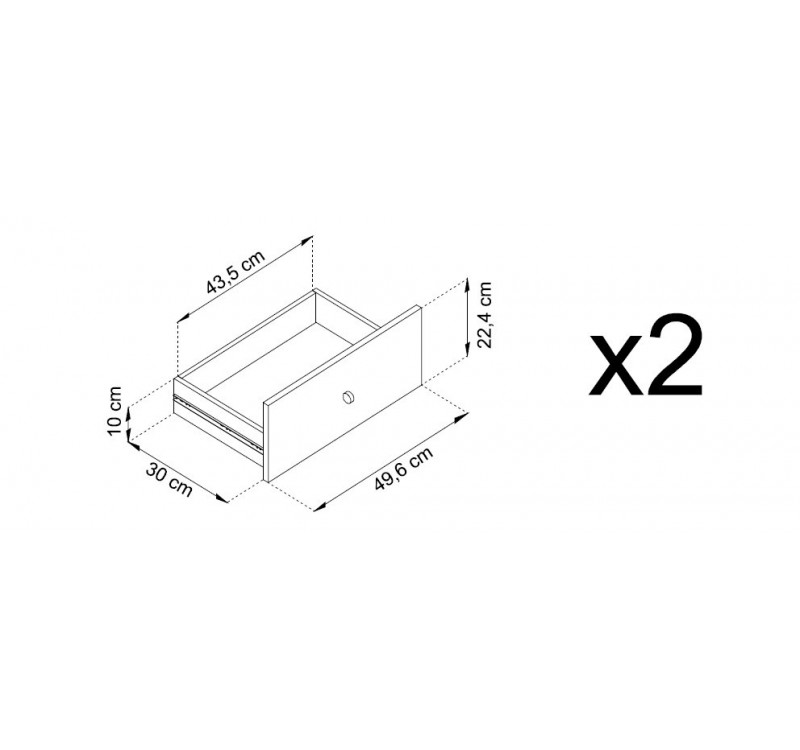 Τραπεζάκι Mono Μπλε 103,5x46,2x68cm