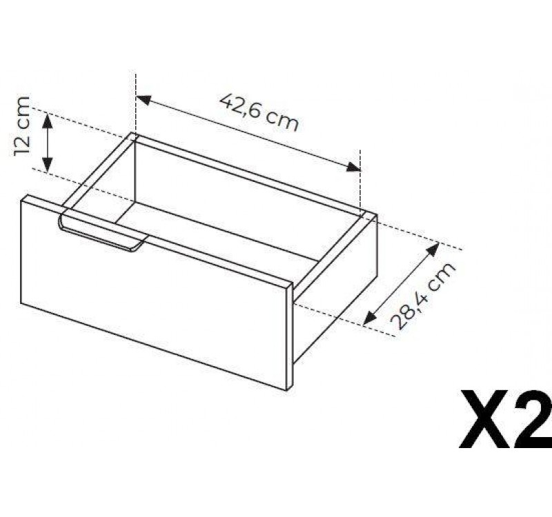 Τραπεζάκι Rave με συρτάρια Μπεζ+φυσικό Viking 97x45x60cm