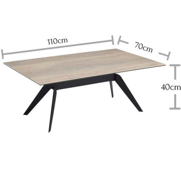Τραπεζάκι κεραμικό Dori 110x70x40cm