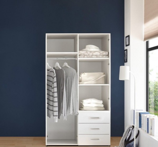 Ντουλάπα Harry Λευκή 101x176x51cm