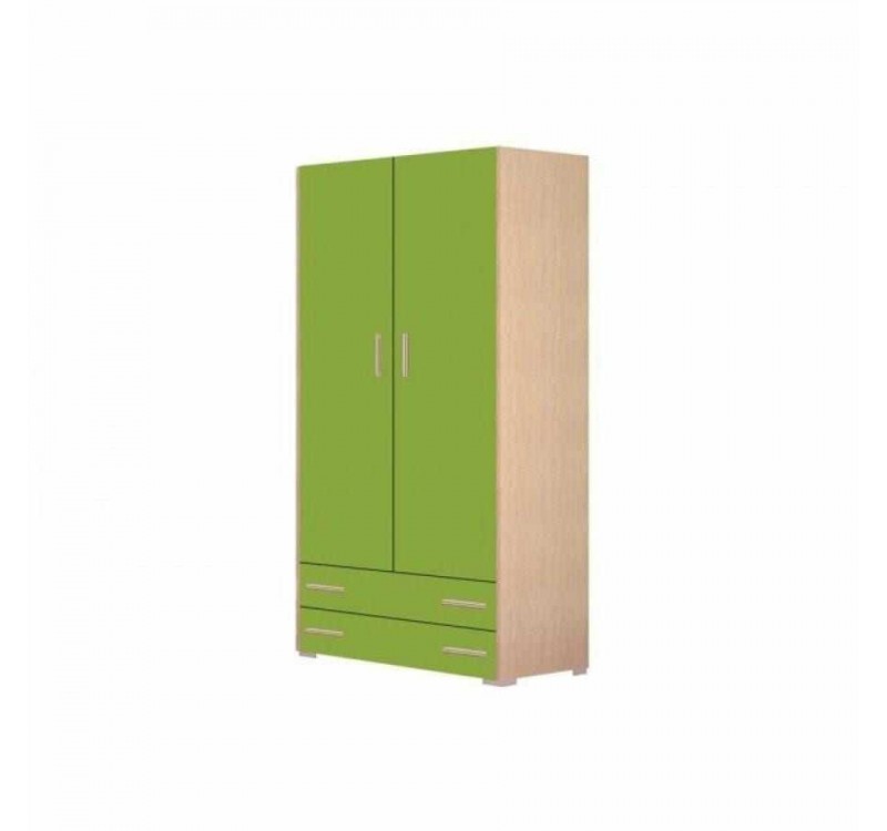 Παιδική ντουλάπα δίφυλλη δρυς-λαχανί