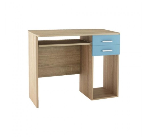 Γραφείο παιδικό με 2 συρτάρια δρυς-σιέλ
