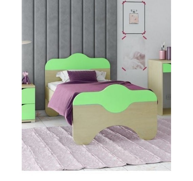 Κρεβάτι παιδικό Παζ Δρυς-λαχανί