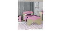 Κρεβάτι παιδικό Παζ Δρυς-ροζ