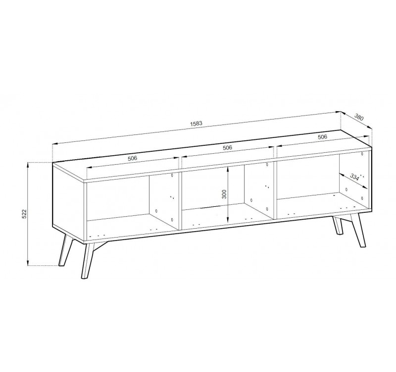 Έπιπλο τηλεόρασης Forest Ευκάλυπτος 159x52x38cm