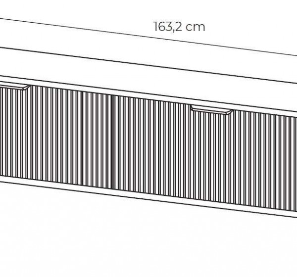 Έπιπλο τηλεόρασης Lante Ανθρακί 200x51x38cm