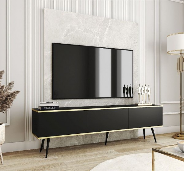 Έπιπλο τηλεόρασης ORO Ανθρακί 175x53x32cm