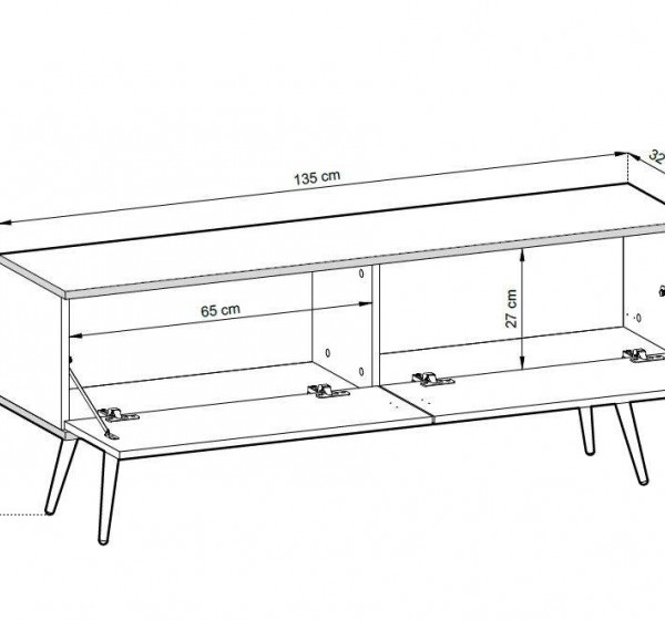 Κρεμαστό έπιπλο τηλεόρασης ORO Μπεζ 135x30x32cm