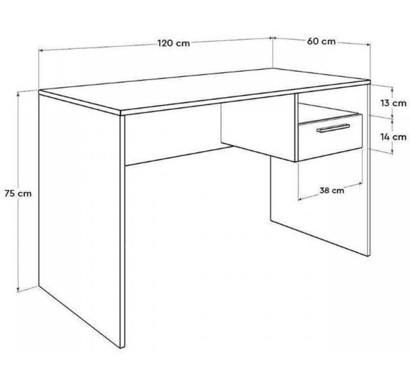 Γραφείο Concept Λευκό 120x75x60cm