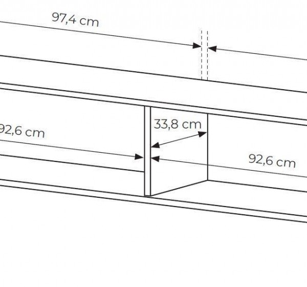 Έπιπλο τηλεόρασης Lante μπεζ 200x51x38cm