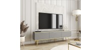 Έπιπλο τηλεόρασης ORO_MDF Γκρι+Χρυσό 175x53x32cm