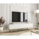 Έπιπλο τηλεόρασης Oro MDF Λευκό+χρυσό 175x53x32cm