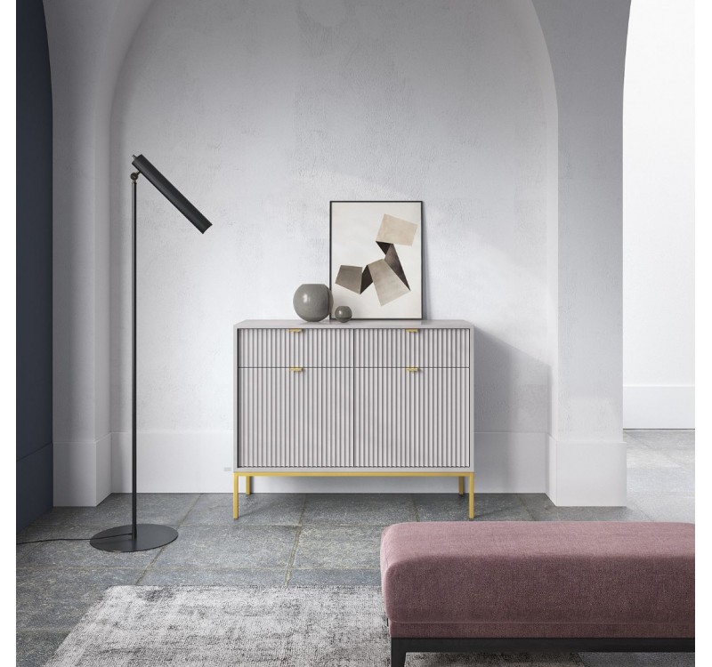 Μπουφές Nova Γκρι+Χρυσό 104x39x83cm