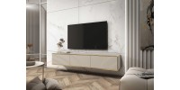 Κρεμαστό έπιπλο τηλεόρασης ORO_MDF μπεζ 175x30x32cm