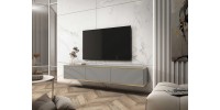 Κρεμαστό έπιπλο τηλεόρασης ORO_MDF γκρι 175x30x32cm