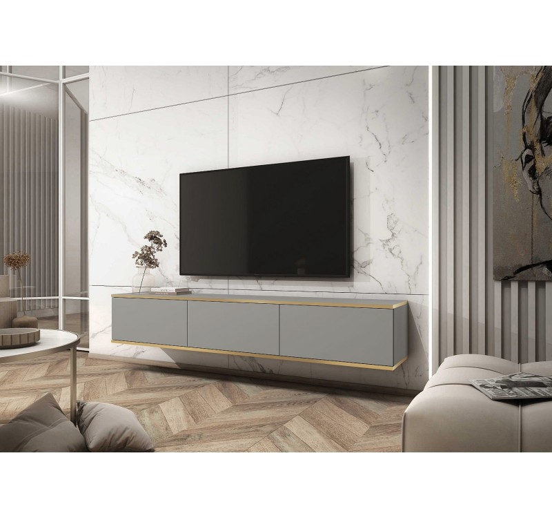 Κρεμαστό έπιπλο τηλεόρασης ORO γκρι 175x30x32cm