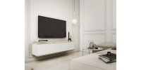 Κρεμαστό έπιπλο τηλεόρασης ORO λευκό 135x30x32cm