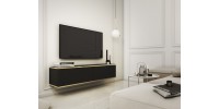 Κρεμαστό έπιπλο τηλεόρασης ORO_MDF ανθρακί 135x30x32cm