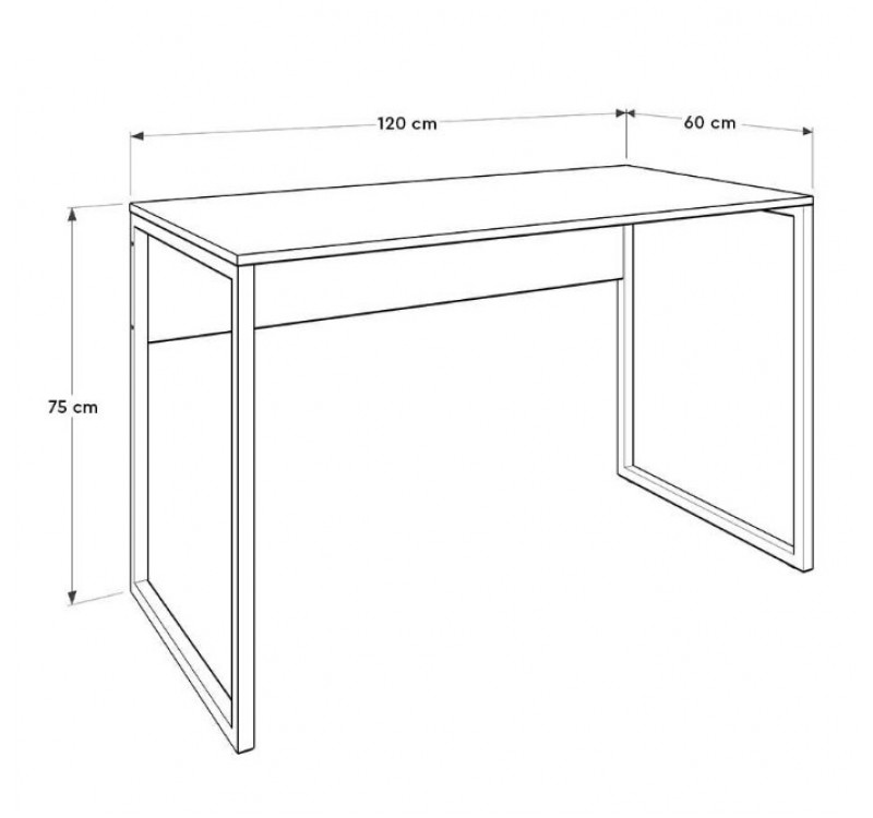 Γραφείο Connect φυσικό country 120x75x60cm