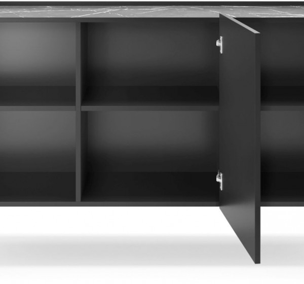 Μπουφές Harmony ανθρακί+Μάρμαρο 144x37x83cm