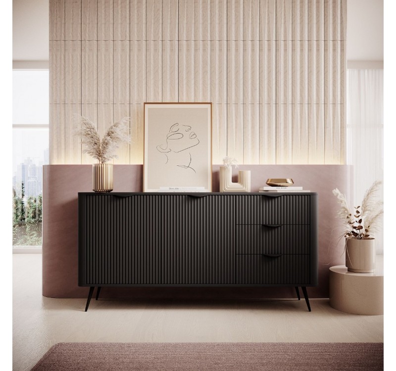 Μπουφές με συρτάρια Lante Ανθρακί 163x81x38cm