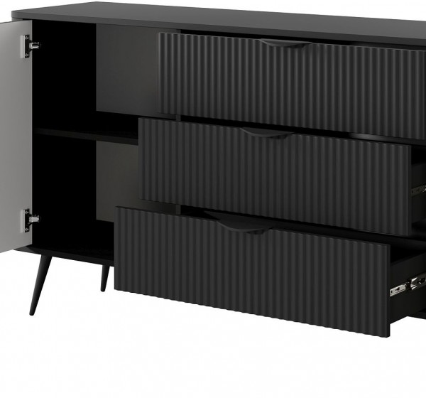Μπουφές με συρτάρια Lante Ανθρακί 138x81x38cm