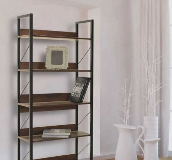 Βιβλιοθήκη Connect Καρυδιά 73x172x35cm