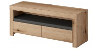 Έπιπλο τηλεόρασης Evoke: Φυσικό+Γραφίτης 113x46x39cm