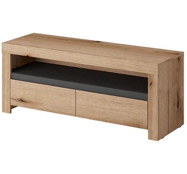 Έπιπλο τηλεόρασης Evoke: Φυσικό+Γραφίτης 113x46x39cm