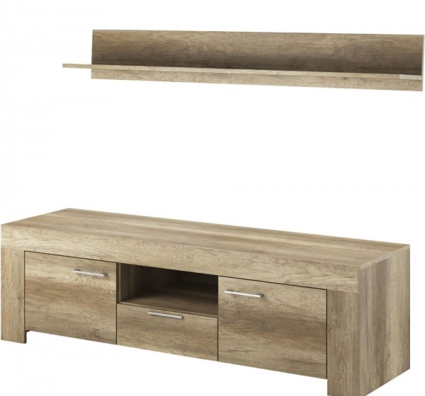 Έπιπλο τηλεόρασης με ράφι 36116-SK-TV country γκρι 155x50x47cm