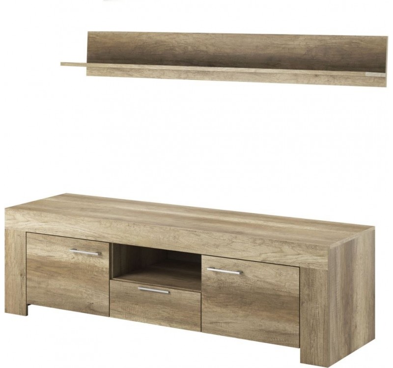 Έπιπλο τηλεόρασης με ράφι 36116-SK-TV country γκρι 155x50x47cm