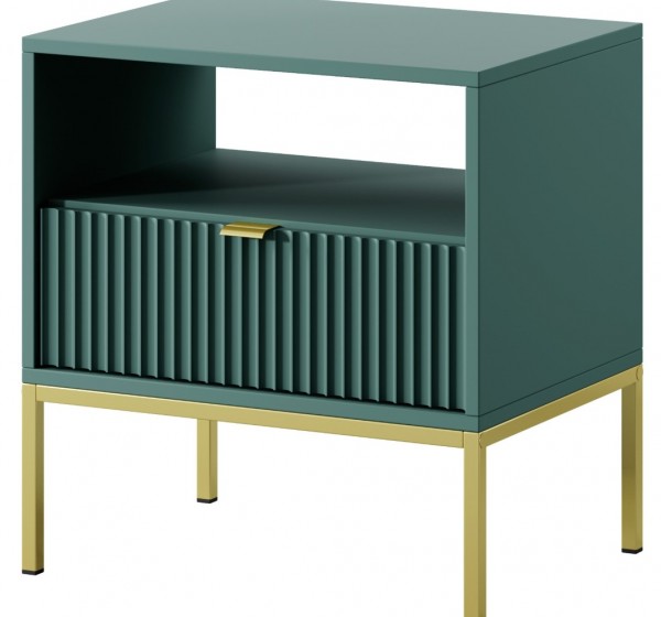 Κομοδίνο Nova Πράσινο+χρυσό 54x56x39cm