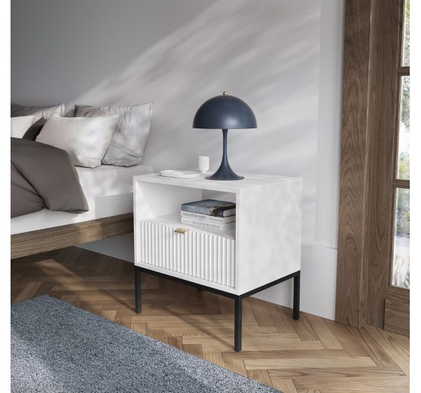 Κομοδίνο Nova Λευκό 54x56x39cm