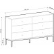 Συρταριέρα Mono χρώμα Μπεζ με 6 συρτάρια 154x91x39cm