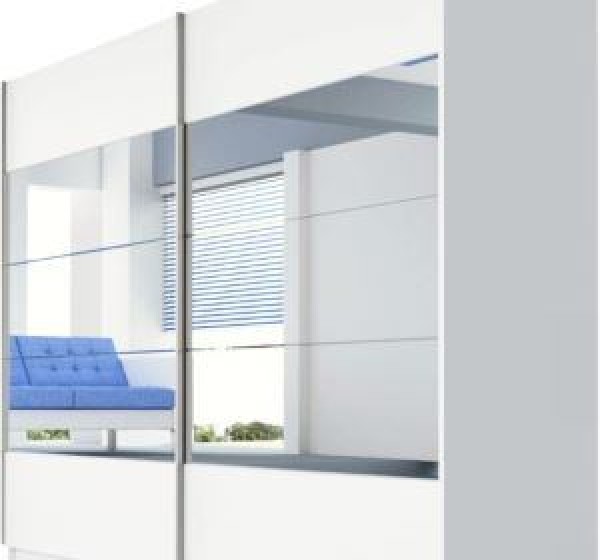 Ντουλάπα Karen λευκή 215x210x60cm