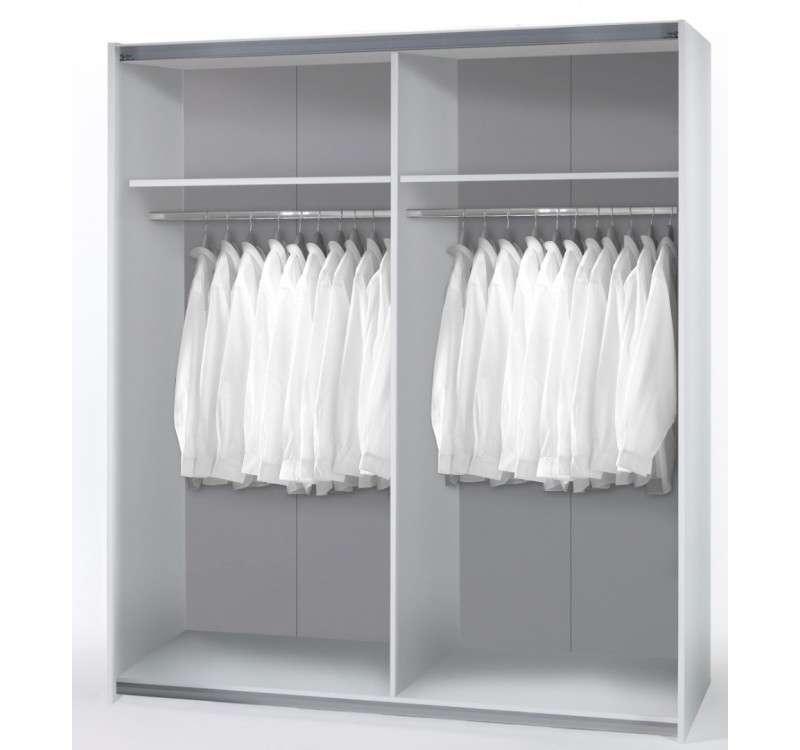 Ντουλάπα Karen λευκή 215x210x60cm