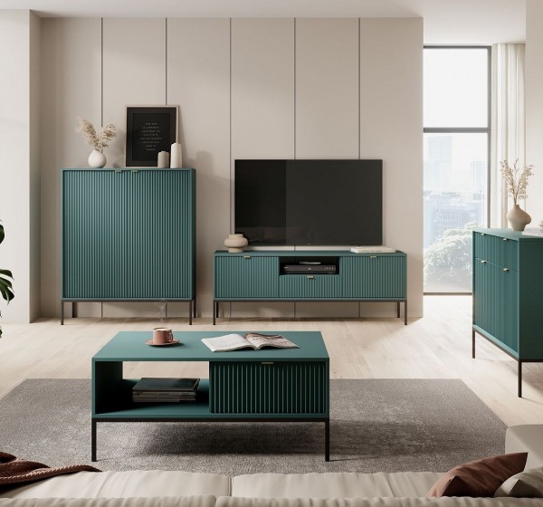 Τραπεζάκι Nova Πράσινo+μαύρο 104x68x46cm