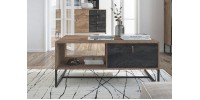 Τραπεζάκι dark χρώμα Βελανιδιά+black stone 104x68x44cm