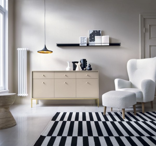 Μπουφές Mono χρώμα Μπεζ+Χρυσό 154x83x39cm