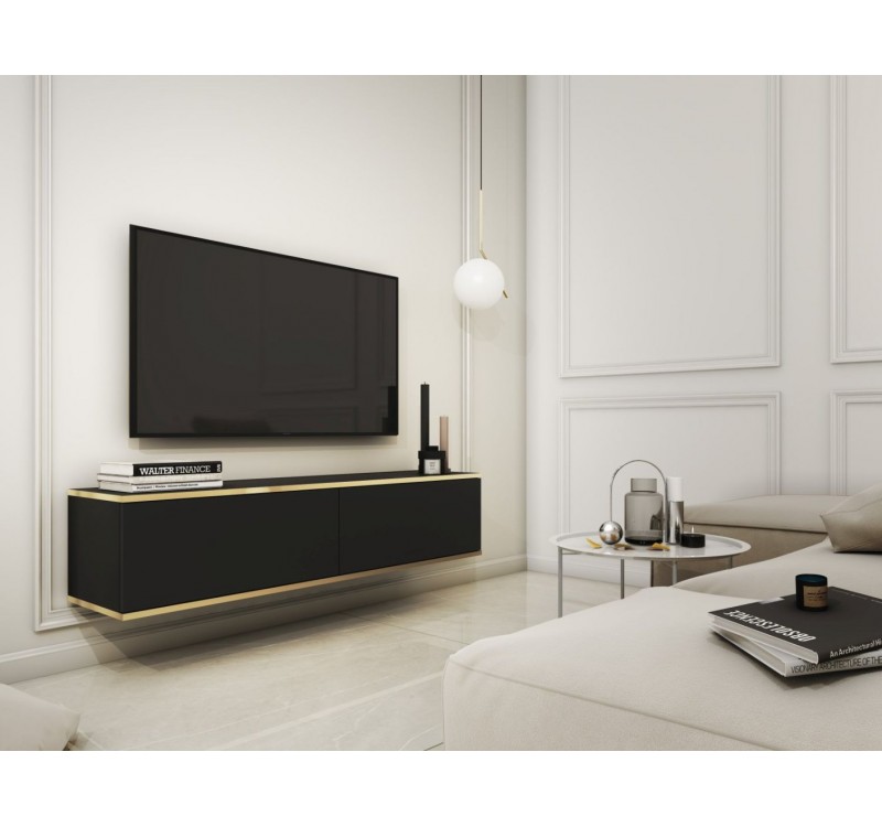 Κρεμαστό έπιπλο τηλεόρασης ORO ανθρακί 135x30x32cm