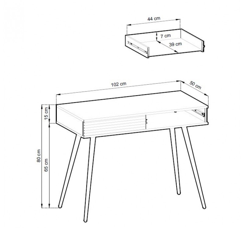 Έπιπλο εισόδου / Σιφονιέρα Oro λευκό με ανθρακί 102x80x50cm