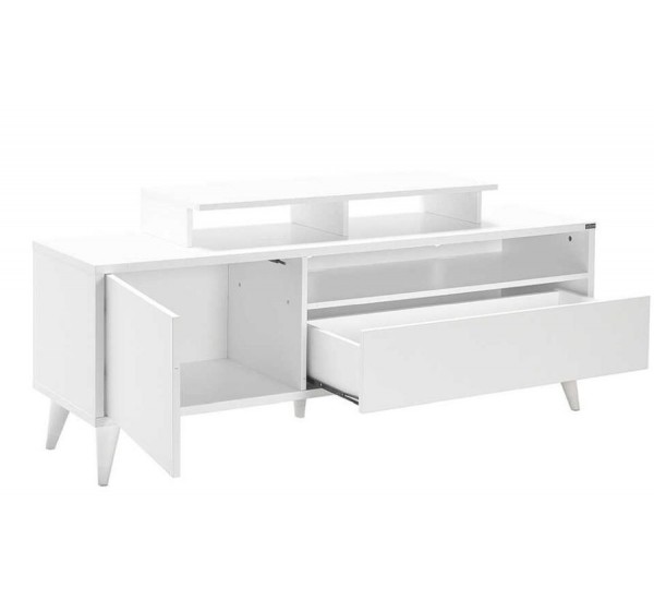 Έπιπλο τηλεόρασης Retro Λευκό 150x53x40cm