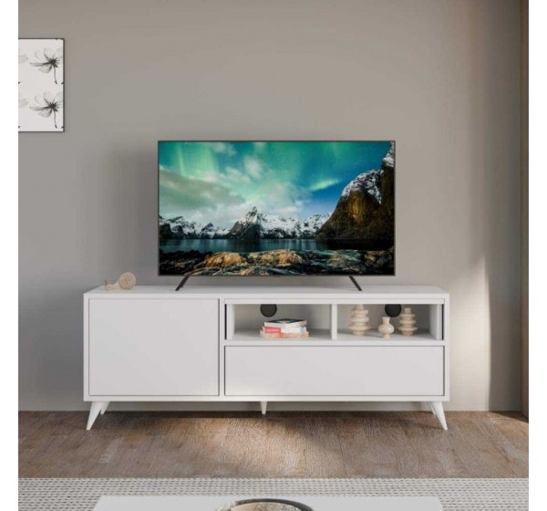 Έπιπλο τηλεόρασης Retro Λευκό 150x53x40cm